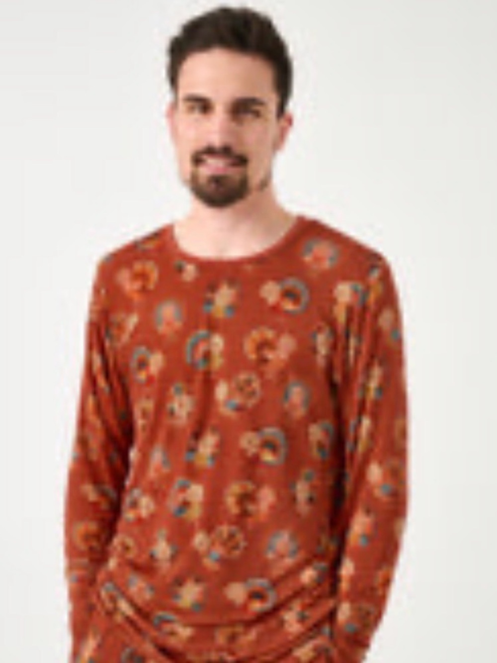 Little Sleepies Grateful Gobbles Men’s Long Sleeve Pajama Top XL Retired Bamboo